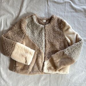 Women’s Cozy Tan and Cream patchwork Jacket